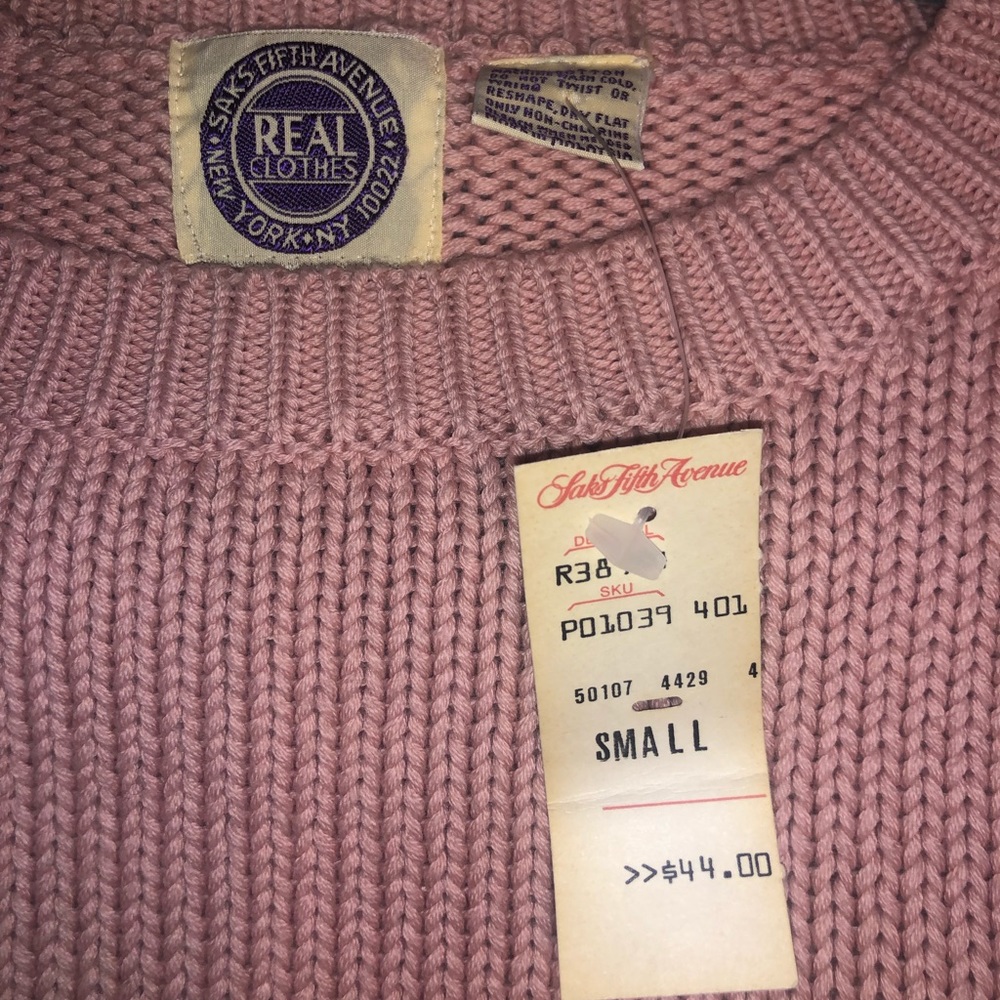Saks Fifth Avenue Crew Knit Sweater - Vintage